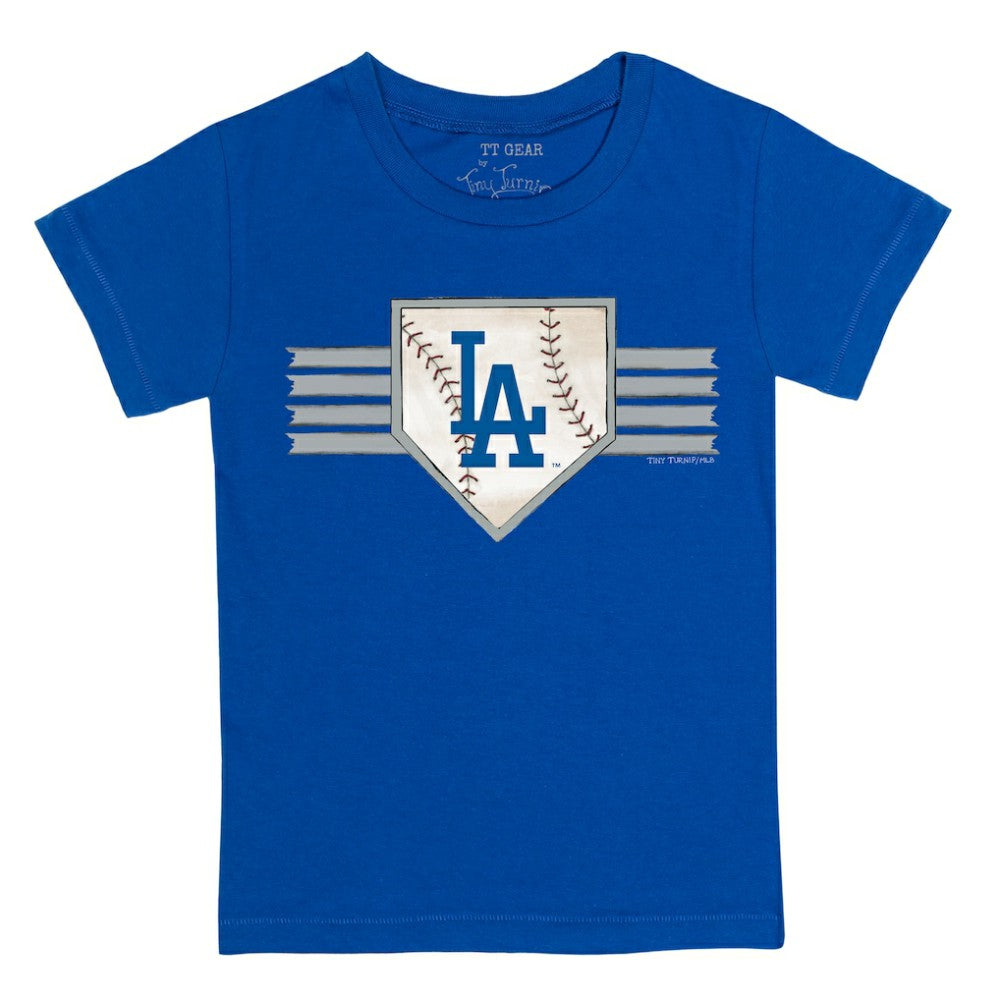 Los Angeles Dodgers Tiny Turnip Youth Base Stripe T-Shirt Outlet