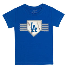 Los Angeles Dodgers Tiny Turnip Youth Base Stripe T-Shirt Outlet