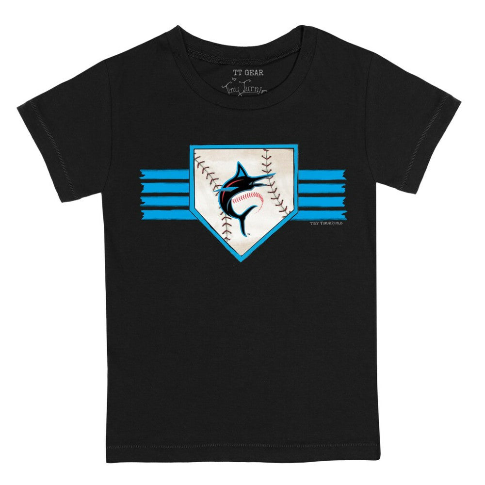 Miami Marlins Tiny Turnip Youth Base Stripe T-Shirt Near Me
