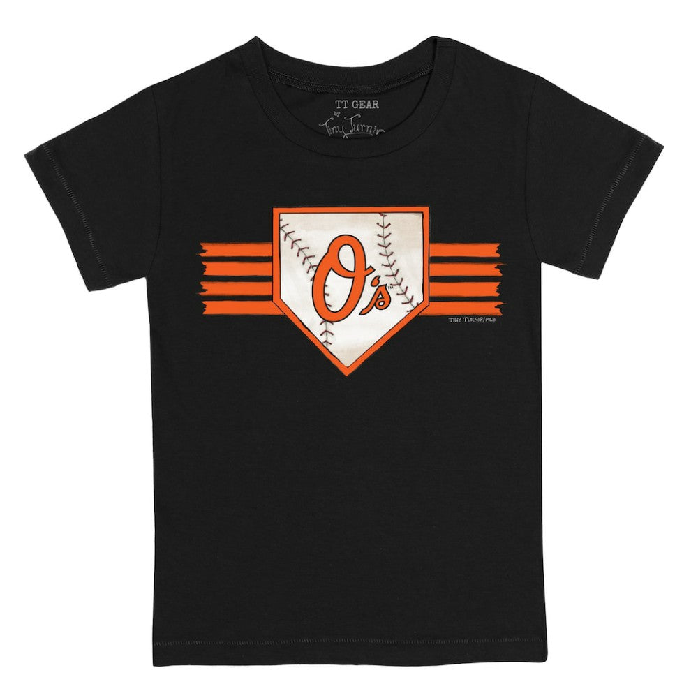 Baltimore Orioles Tiny Turnip Youth Base Stripe T-Shirt Sale