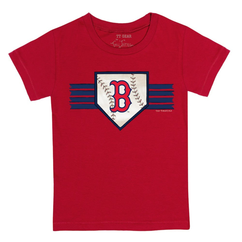 Boston Red Sox Tiny Turnip Youth Base Stripe T-Shirt Outlet