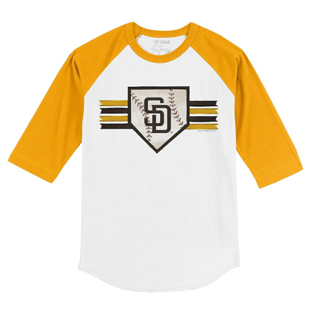 San Diego Padres Tiny Turnip Youth Base Stripe 3/4-Sleeve Raglan T-Shirt Sale