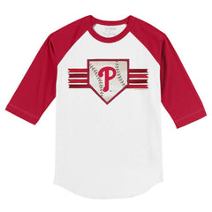 Philadelphia Phillies Tiny Turnip Youth Base Stripe 3/4-Sleeve Raglan T-Shirt Near Me