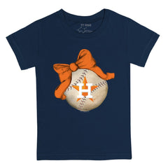 Houston Astros Tiny Turnip Youth Baseball Bow T-Shirt Sale