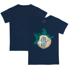 Seattle Mariners Tiny Turnip Youth Baseball Bow T-Shirt Sale