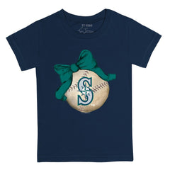 Seattle Mariners Tiny Turnip Youth Baseball Bow T-Shirt Sale