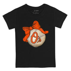 Baltimore Orioles Tiny Turnip Youth Baseball Bow T-Shirt Online