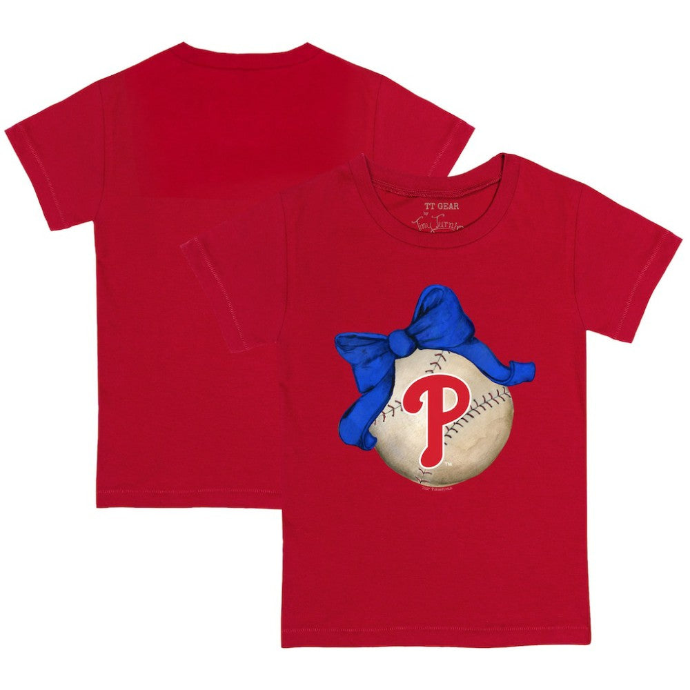 Philadelphia Phillies Tiny Turnip Youth Baseball Bow T-Shirt Online