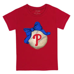 Philadelphia Phillies Tiny Turnip Youth Baseball Bow T-Shirt Online