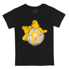 Pittsburgh Pirates Tiny Turnip Youth Baseball Bow T-Shirt Discount