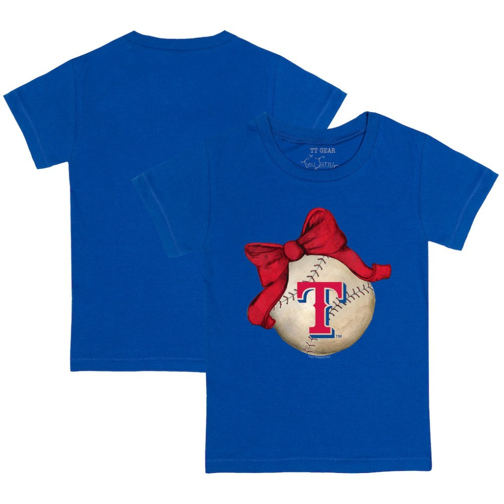 Texas Rangers Tiny Turnip Youth Baseball Bow T-Shirt Sale