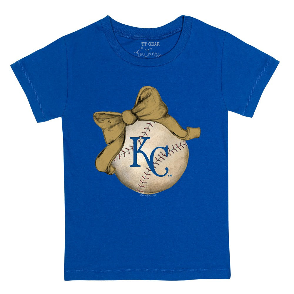 Kansas City Royals Tiny Turnip Youth Baseball Bow T-Shirt Near Me