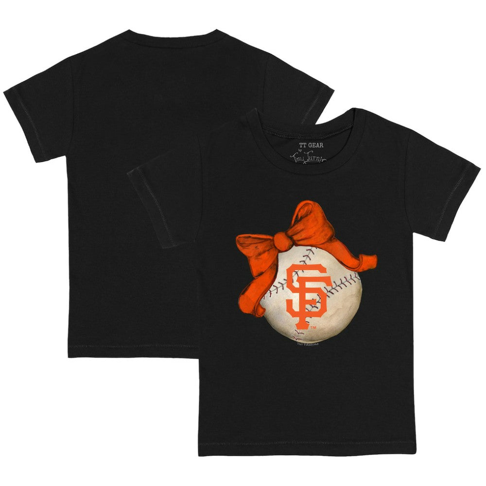 San Francisco Giants Tiny Turnip Youth Baseball Bow T-Shirt Outlet