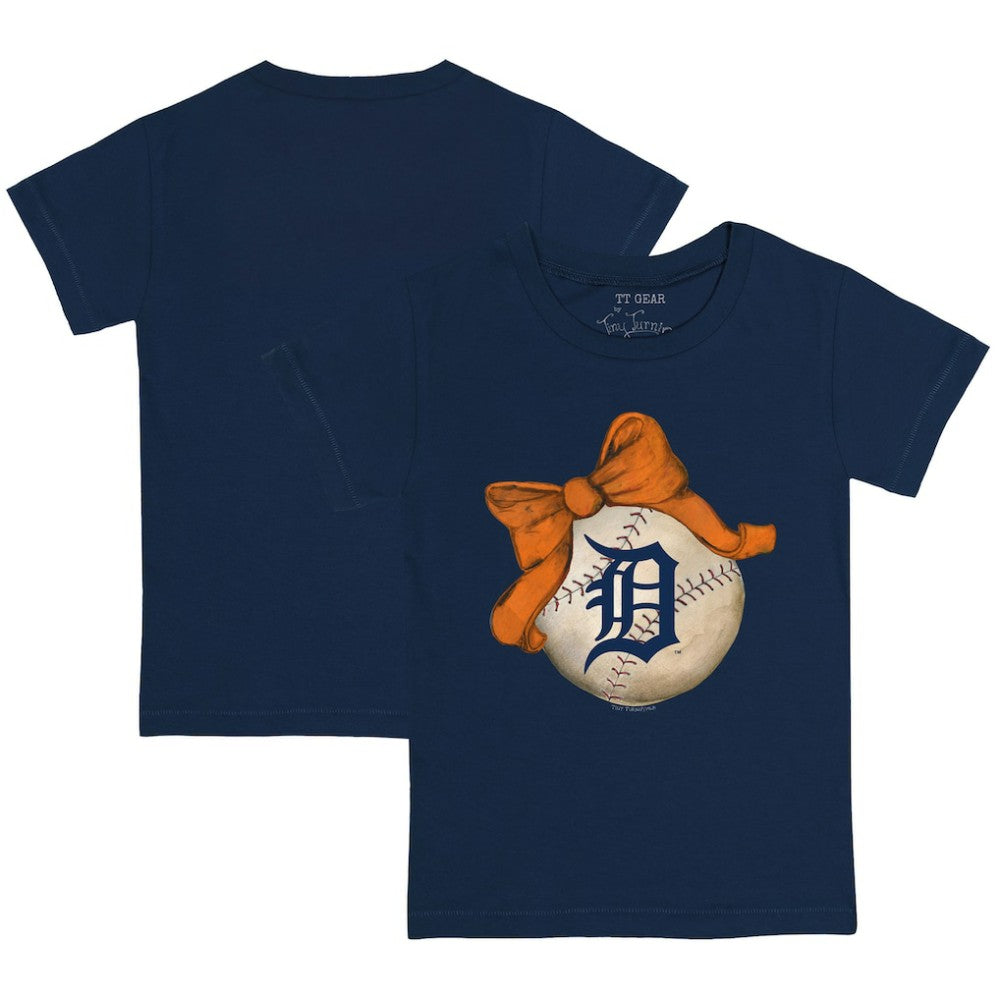 Detroit Tigers Tiny Turnip Youth Baseball Bow T-Shirt Online