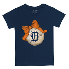 Detroit Tigers Tiny Turnip Youth Baseball Bow T-Shirt Online