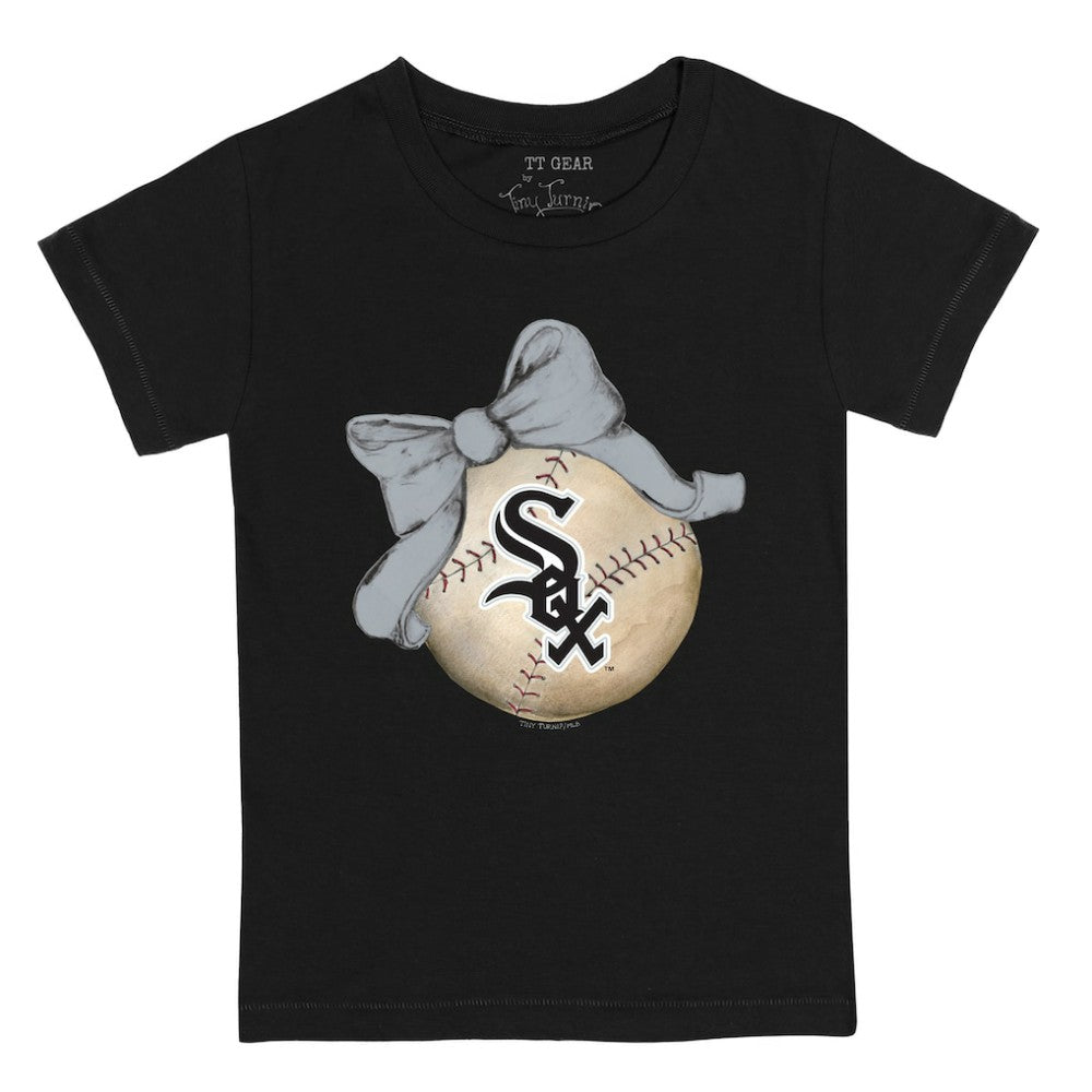 Chicago White Sox Tiny Turnip Youth Baseball Bow T-Shirt Sale