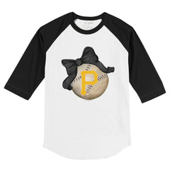 Pittsburgh Pirates Tiny Turnip Youth Baseball Bow 3/4-Sleeve Raglan T-Shirt Near Me