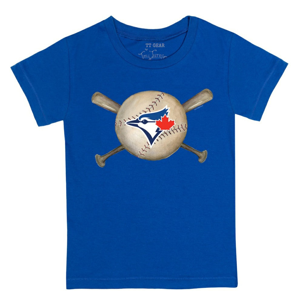 Toronto Blue Jays Tiny Turnip Youth Baseball Cross Bats T-Shirt Outlet