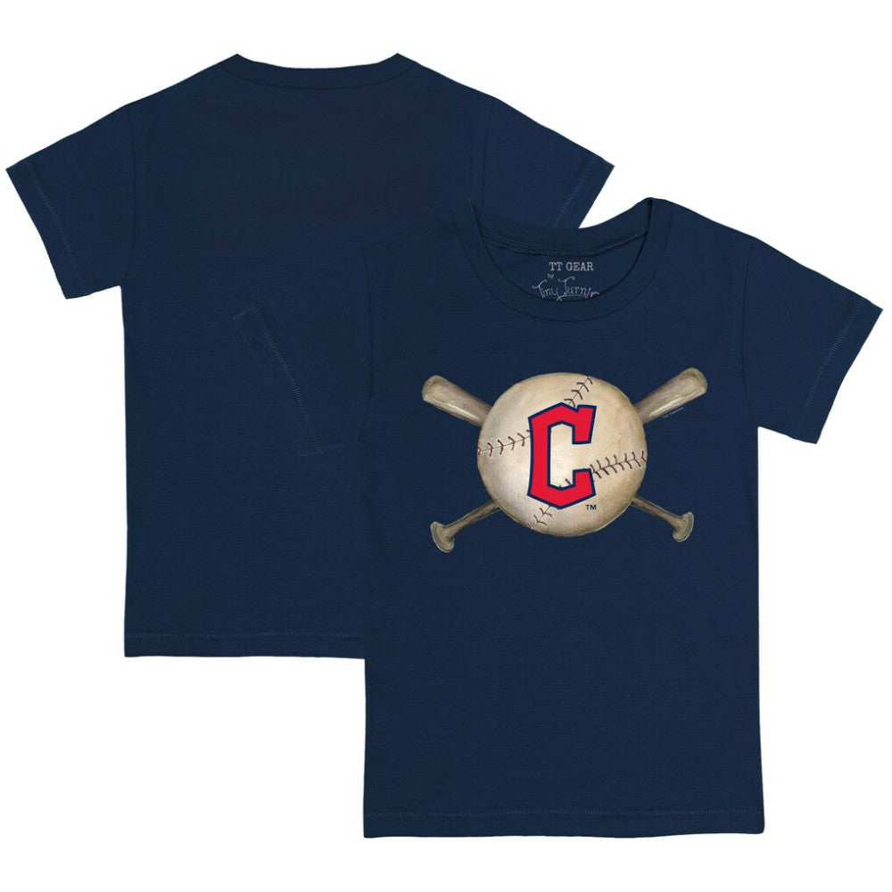 Cleveland Guardians Tiny Turnip Youth Baseball Cross Bats T-Shirt Outlet