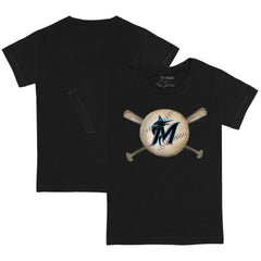 Miami Marlins Tiny Turnip Youth Baseball Cross Bats T-Shirt Online
