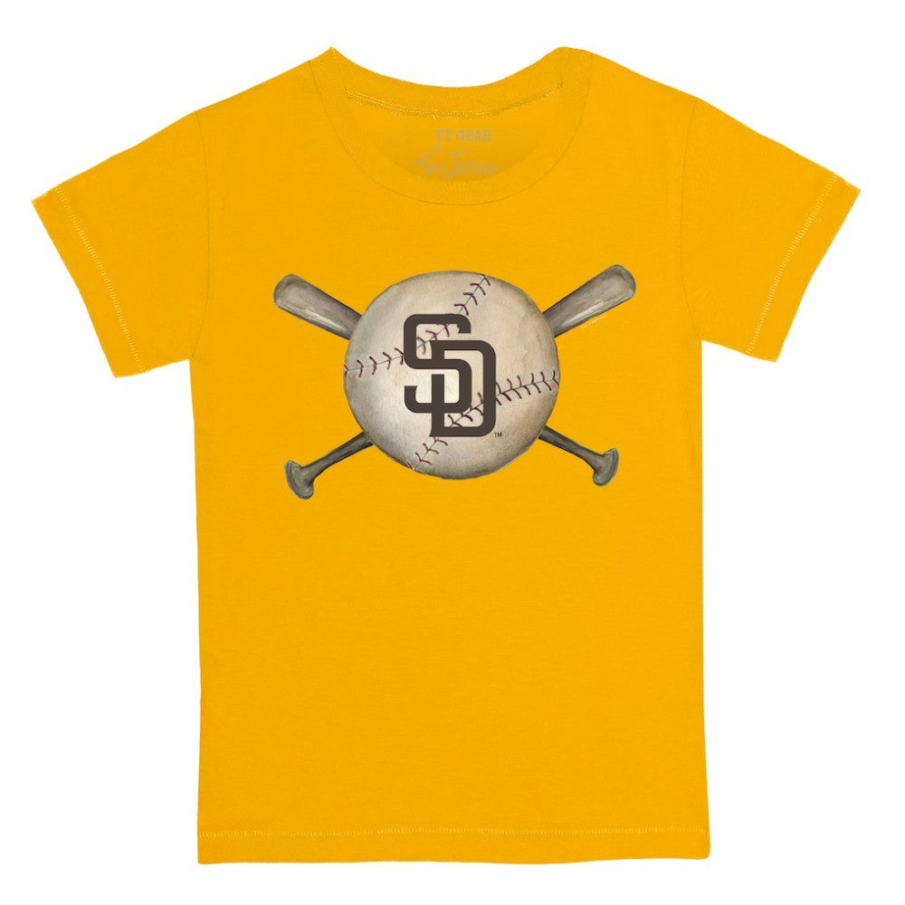 San Diego Padres Tiny Turnip Youth Baseball Cross Bats T-Shirt Discount