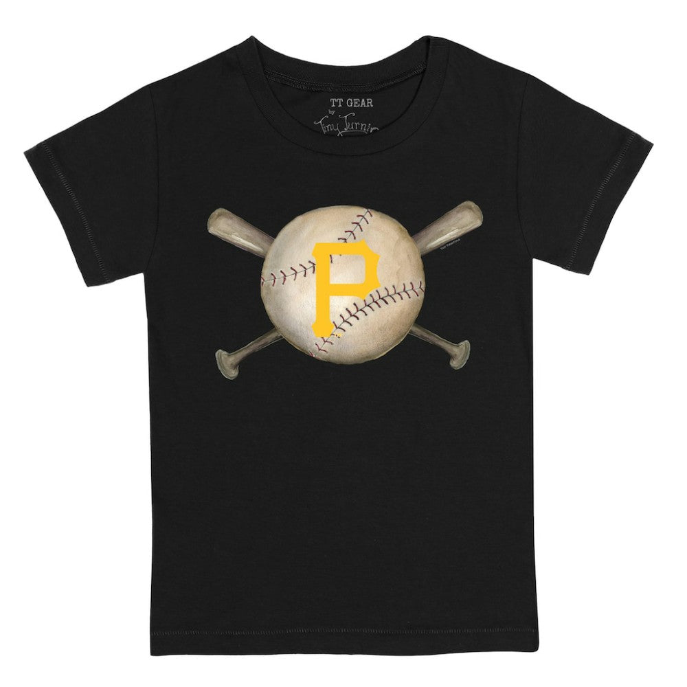 Pittsburgh Pirates Tiny Turnip Youth Baseball Cross Bats T-Shirt Outlet
