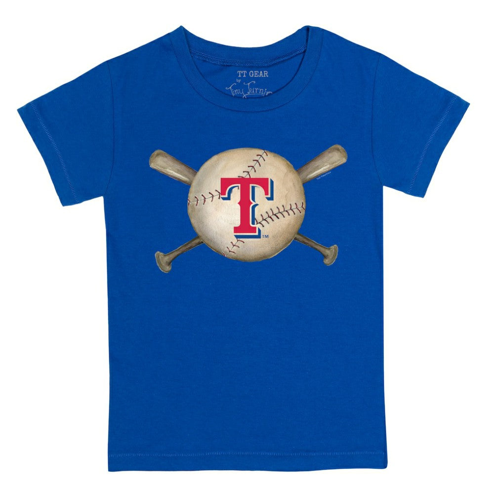 Texas Rangers Tiny Turnip Youth Baseball Cross Bats T-Shirt Near Me