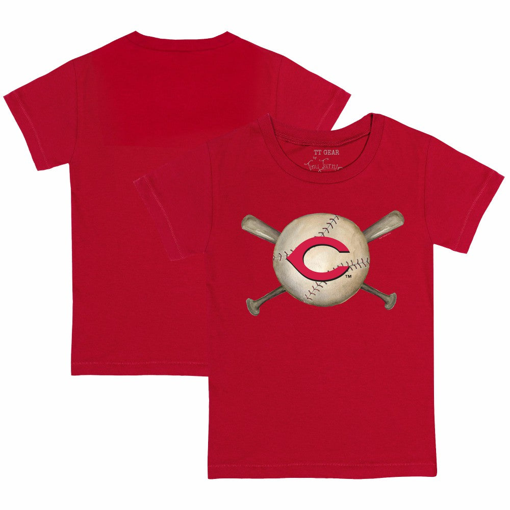Cincinnati Reds Tiny Turnip Youth Baseball Cross Bats T-Shirt Discount