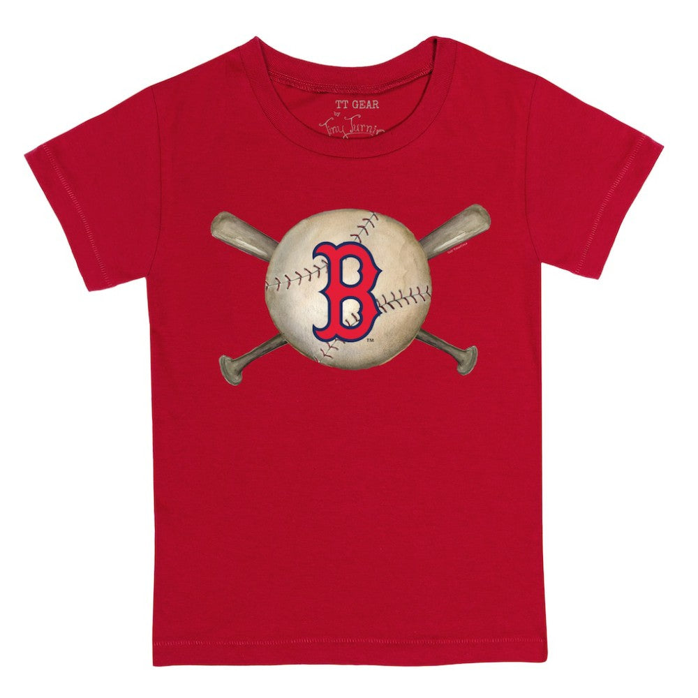 Boston Red Sox Tiny Turnip Youth Baseball Cross Bats T-Shirt Outlet
