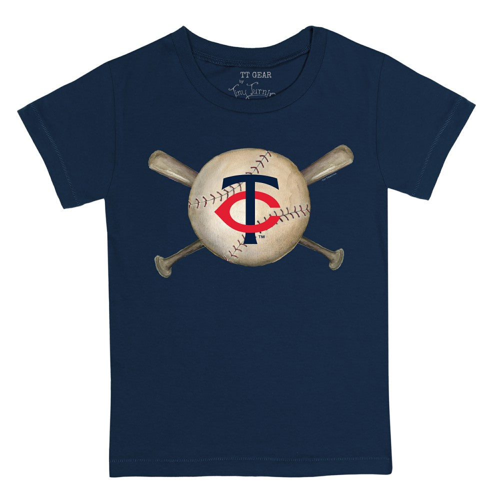 Minnesota Twins Tiny Turnip Youth Baseball Cross Bats T-Shirt for sale