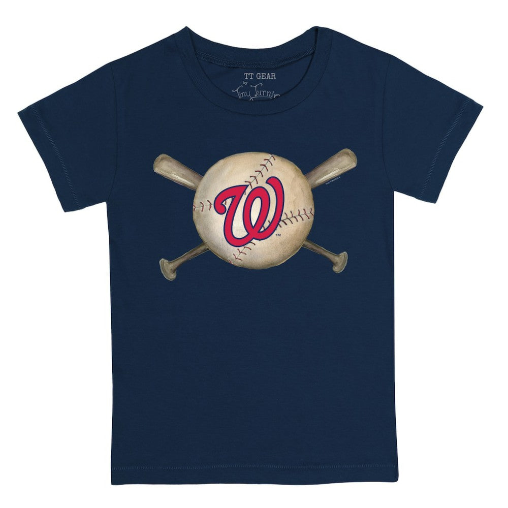 Washington Nationals Tiny Turnip Youth Baseball Cross Bats T-Shirt Discount