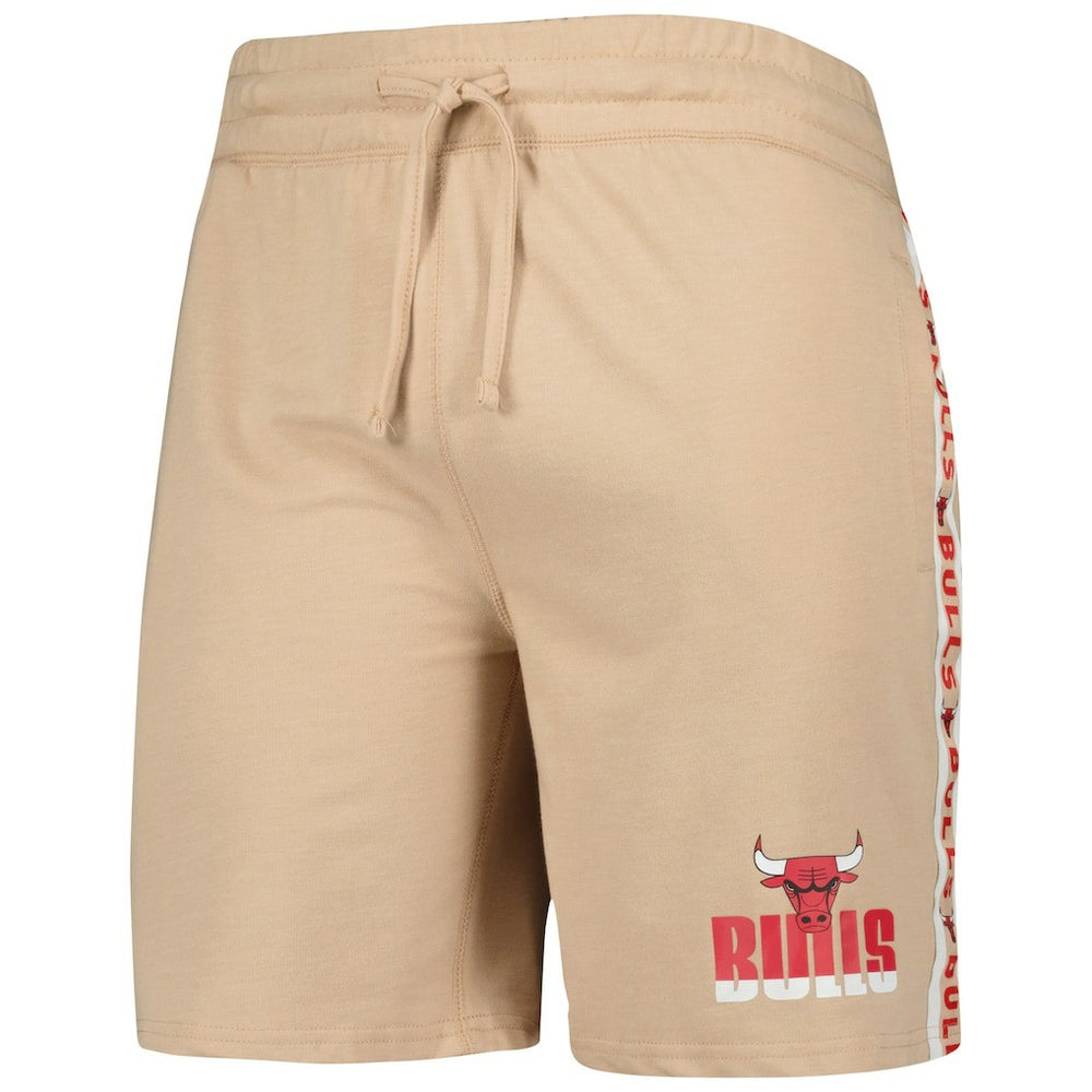 Chicago Bulls Concepts Sport Team Stripe Shorts Tan