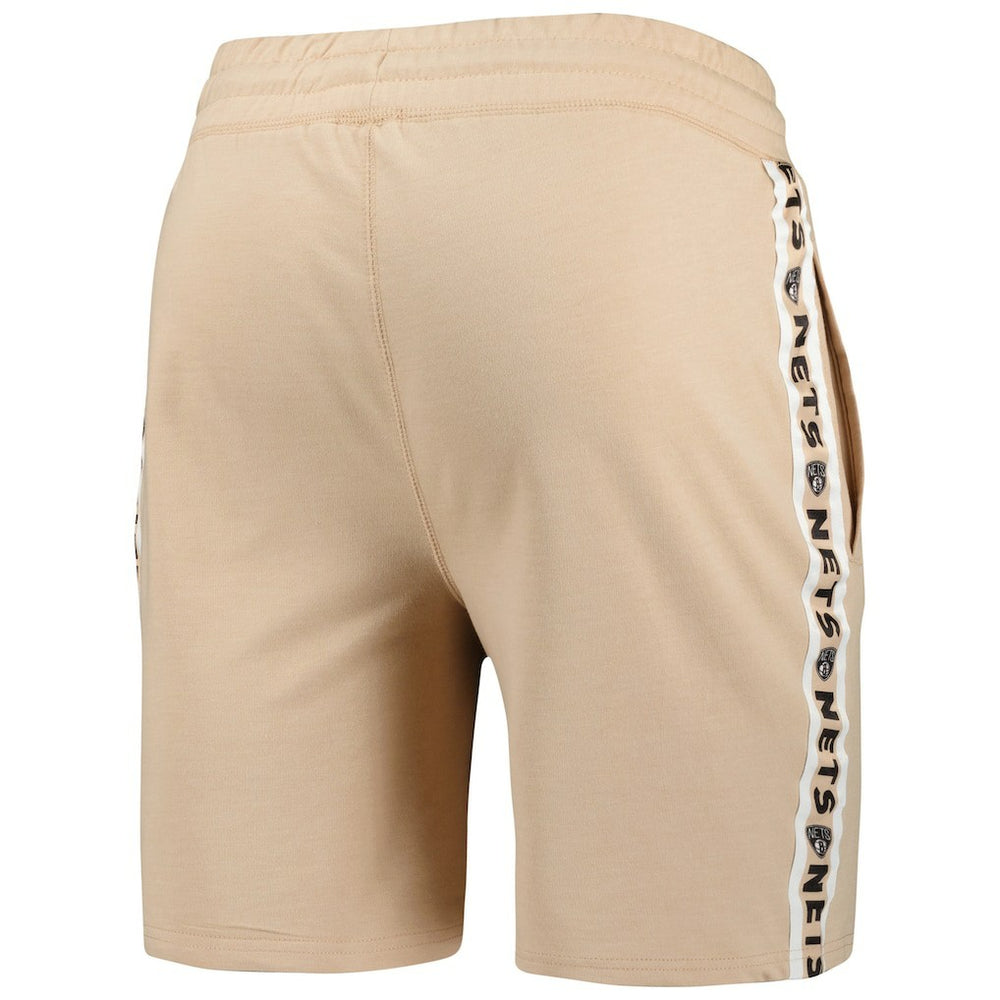 Brooklyn Nets Concepts Sport Team Stripe Shorts Tan