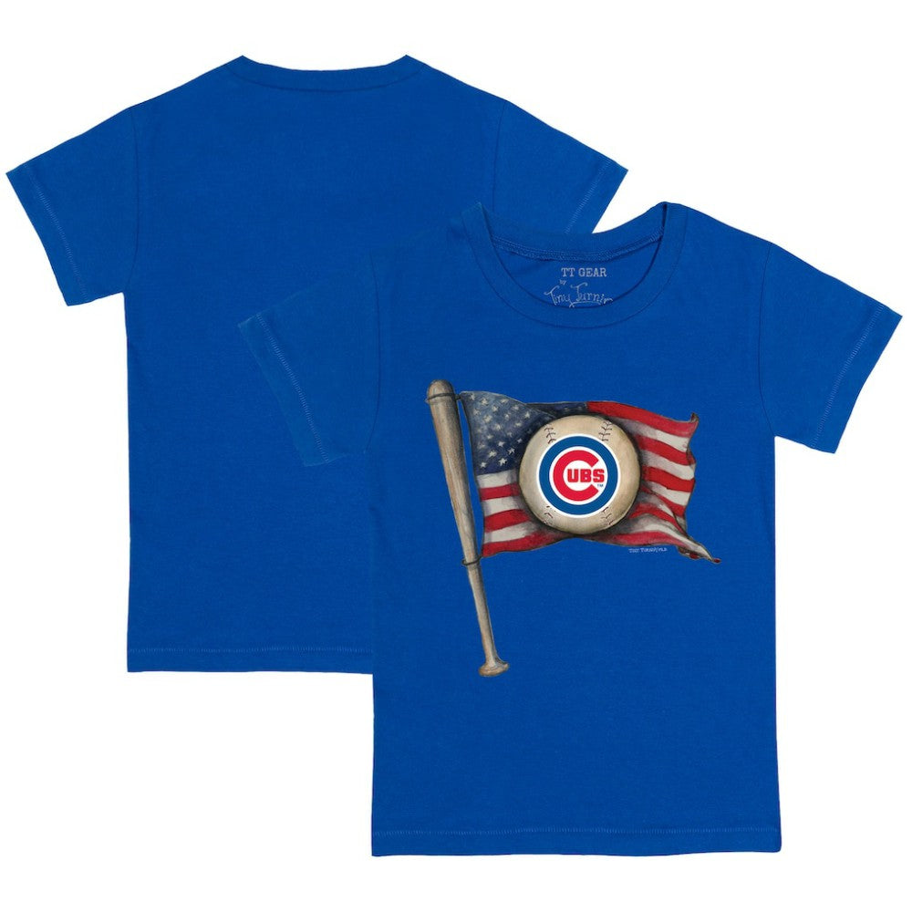 Chicago Cubs Tiny Turnip Youth Baseball Flag T-Shirt for sale