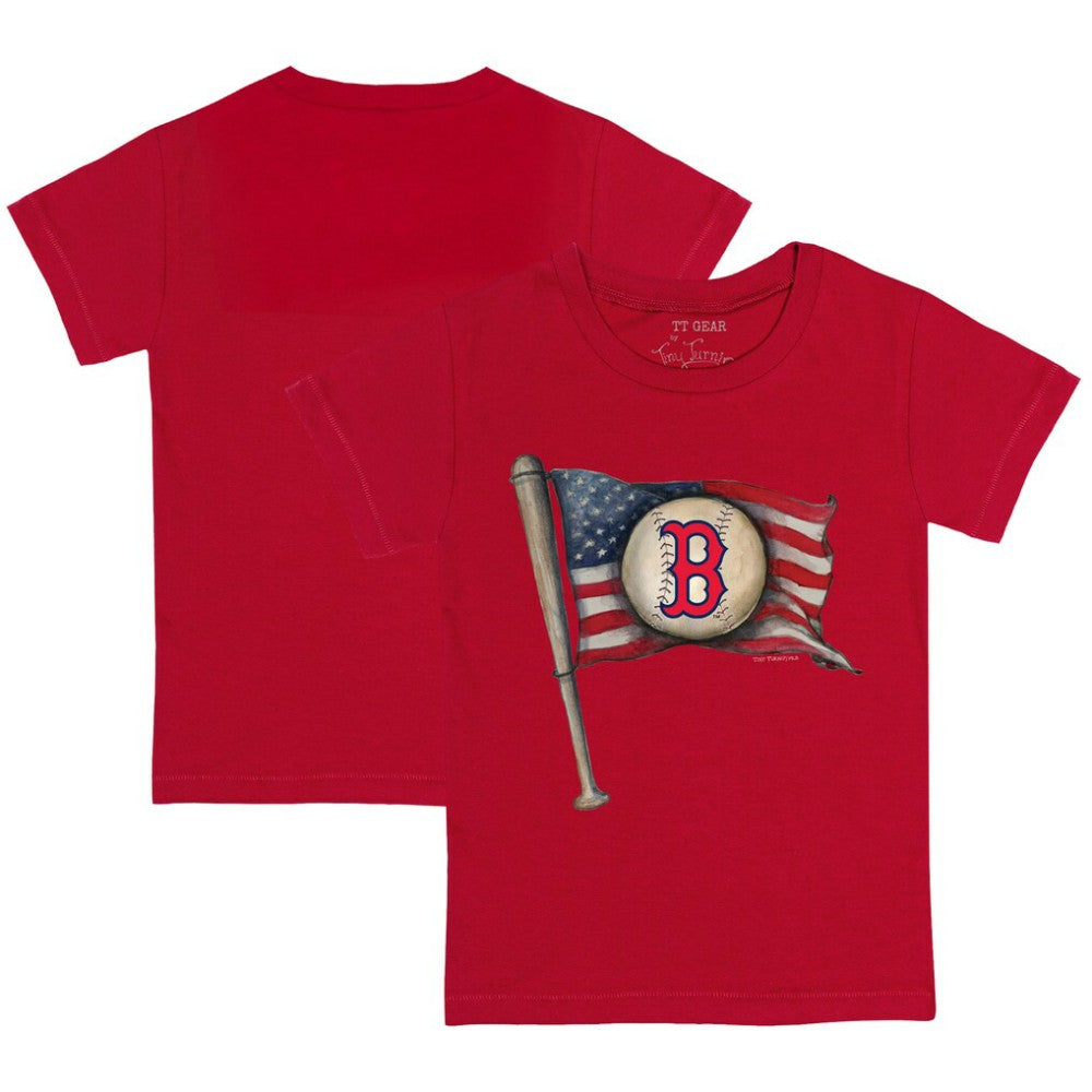 Boston Red Sox Tiny Turnip Youth Baseball Flag T-Shirt for sale