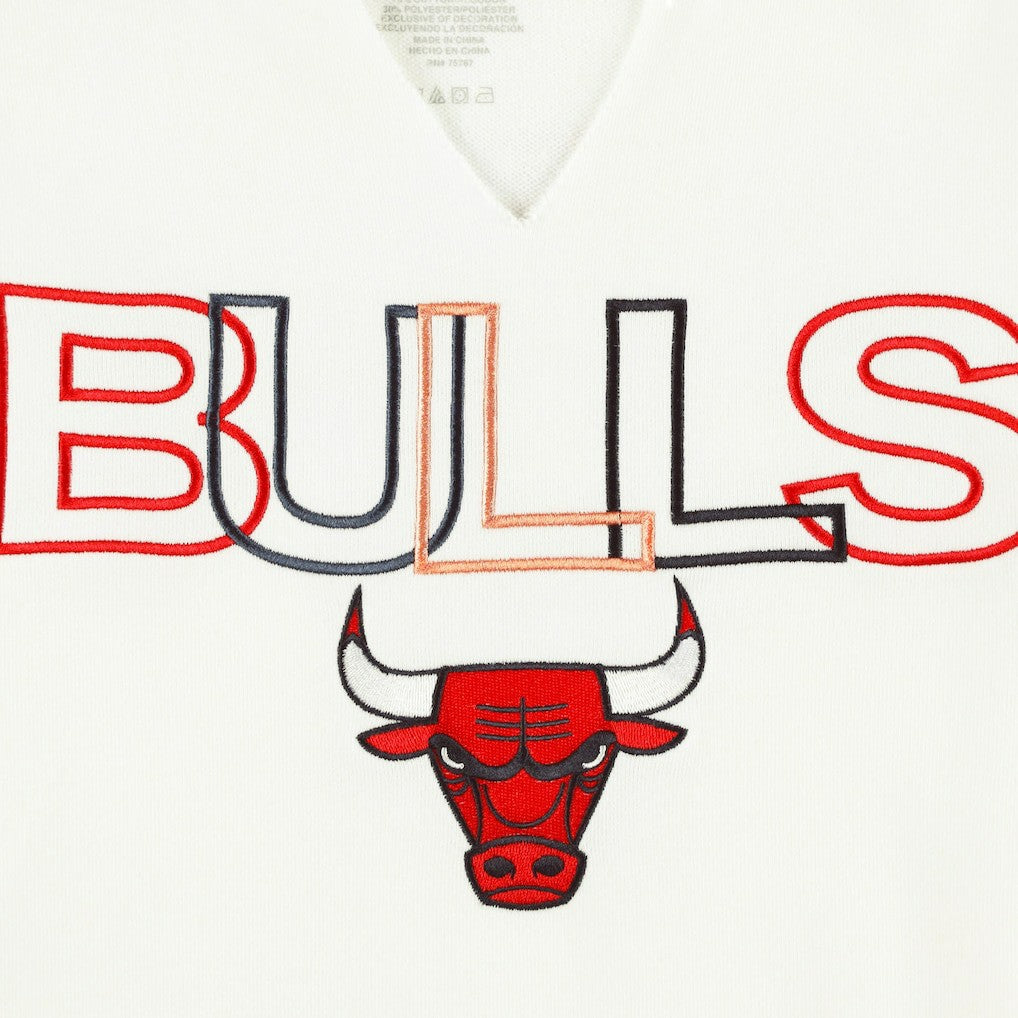 Chicago Bulls Concepts Sport Women's Sunray Notch Neck Long Sleeve Top White