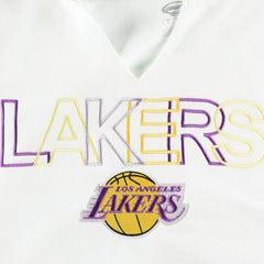 Los Angeles Lakers Concepts Sport Women's Sunray Notch Neck Long Sleeve Top White