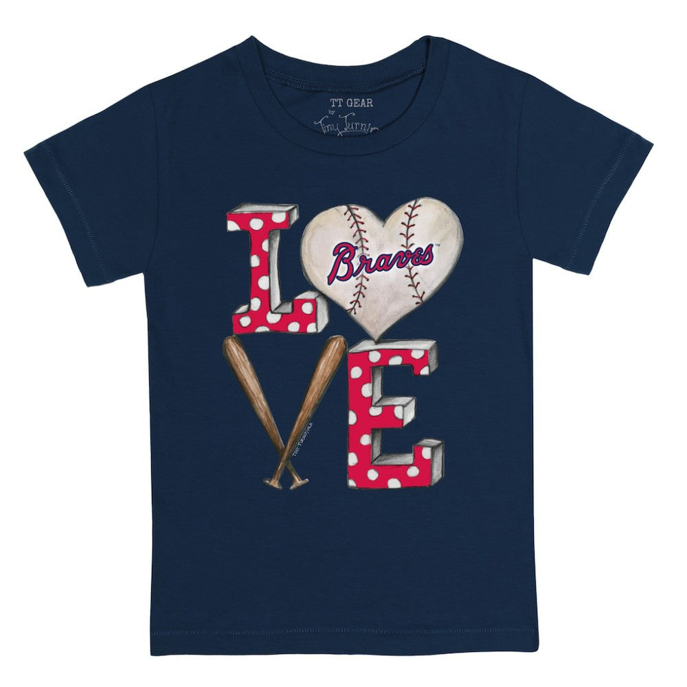 Atlanta Braves Tiny Turnip Youth Baseball Love T-Shirt Outlet