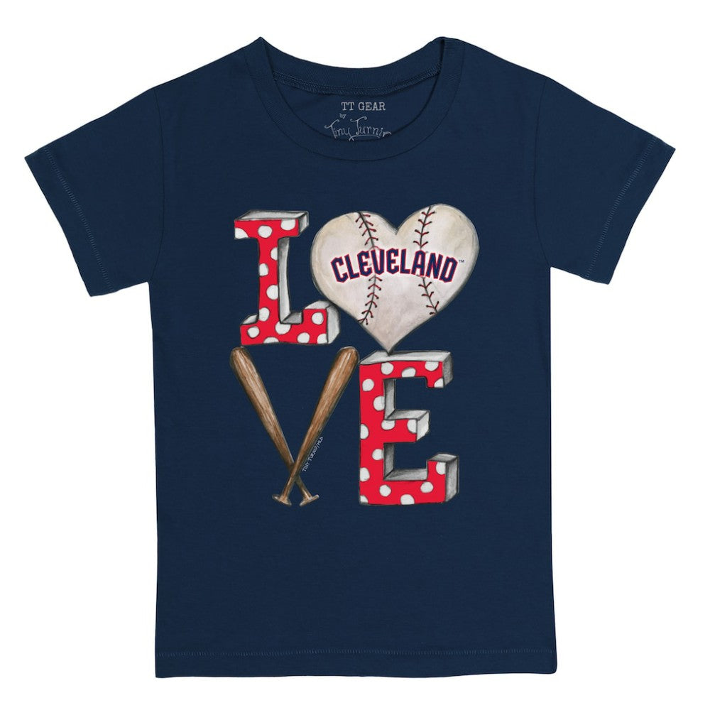 Cleveland Guardians Tiny Turnip Youth Baseball Love T-Shirt Sale