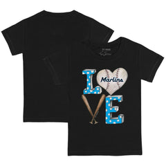 Miami Marlins Tiny Turnip Youth Baseball Love T-Shirt Outlet