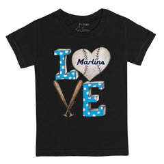 Miami Marlins Tiny Turnip Youth Baseball Love T-Shirt Outlet