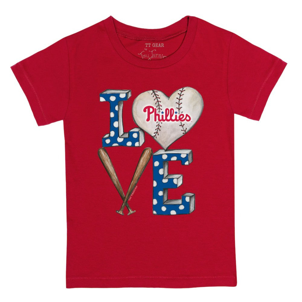 Philadelphia Phillies Tiny Turnip Youth Baseball Love T-Shirt Discount