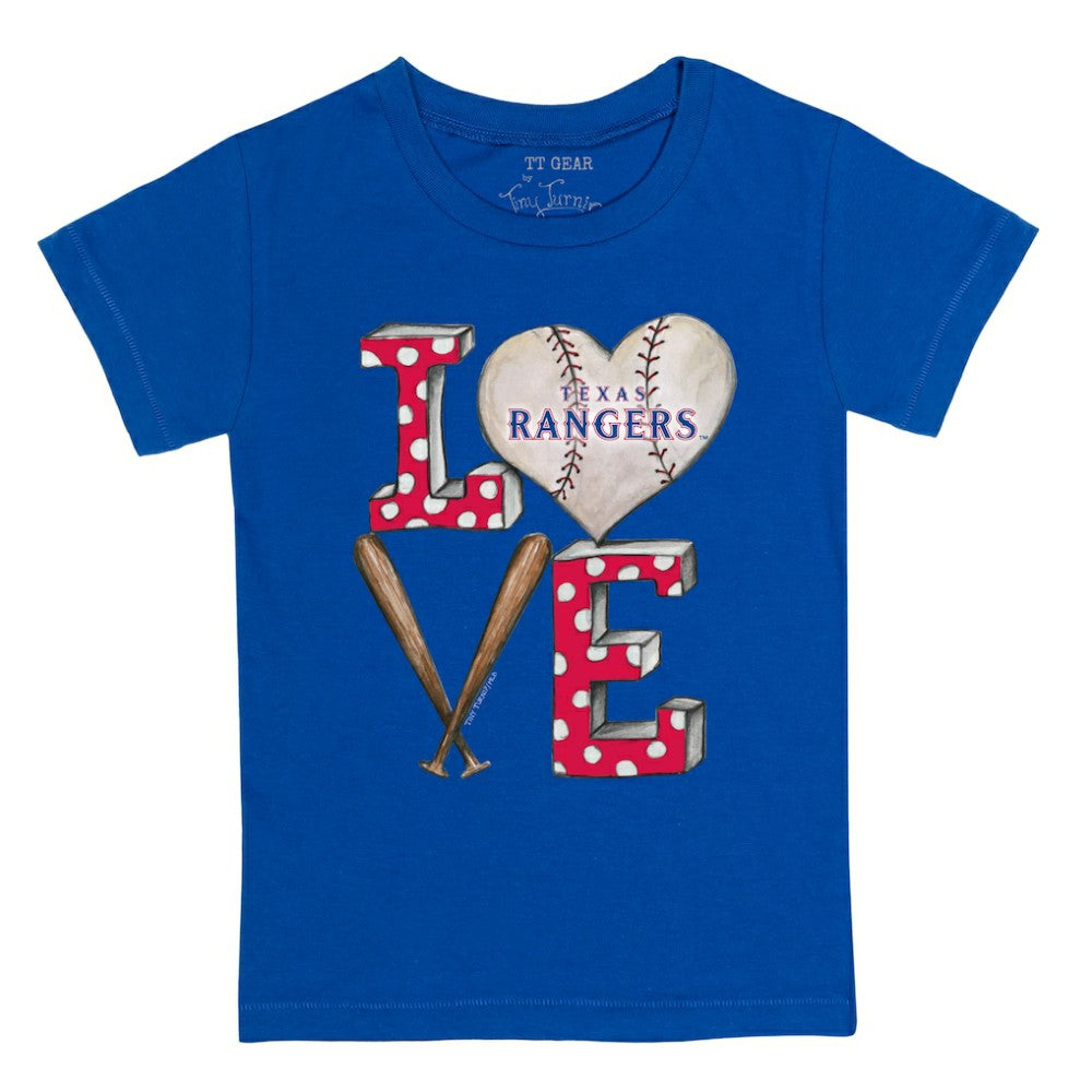 Texas Rangers Tiny Turnip Youth Baseball Love T-Shirt Discount
