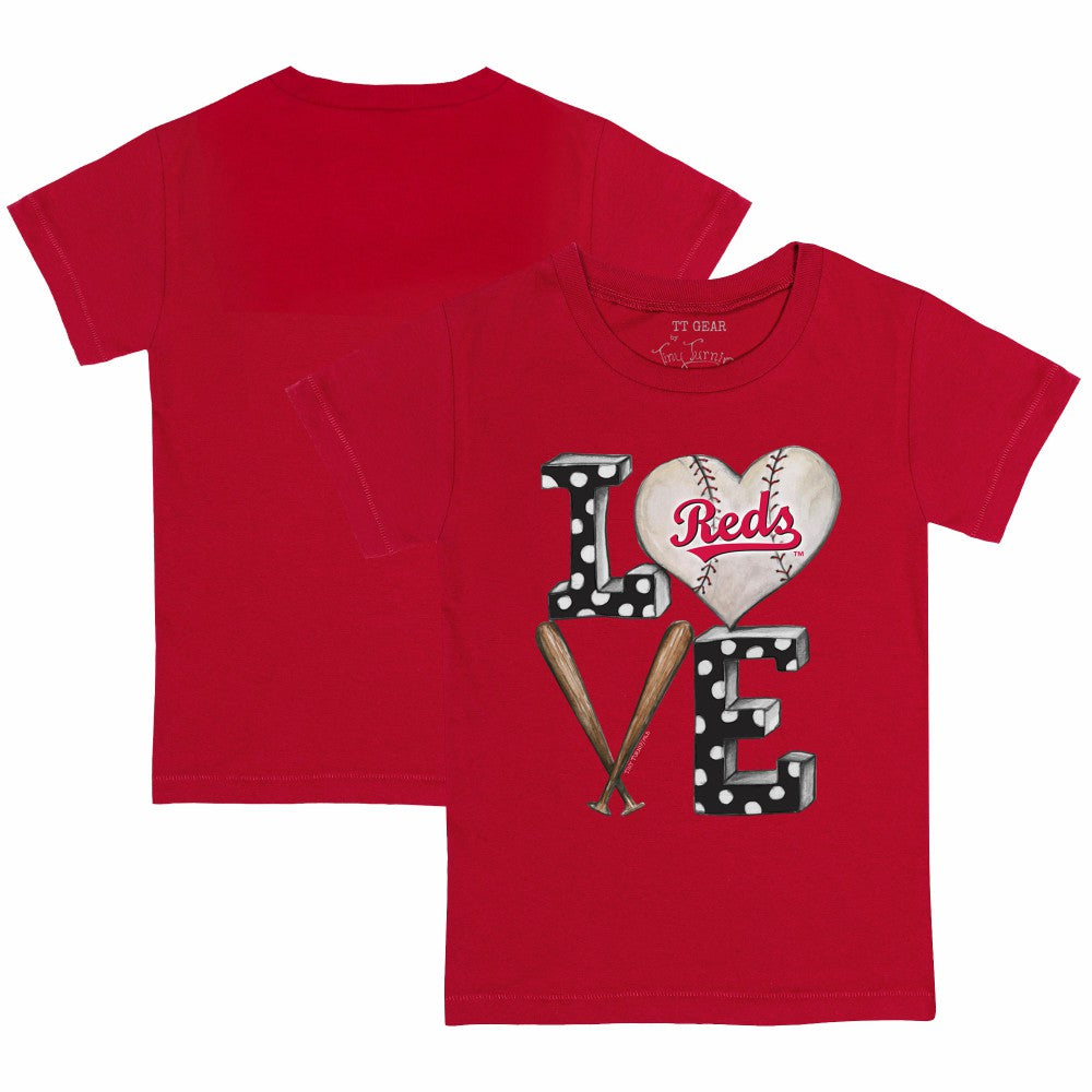 Cincinnati Reds Tiny Turnip Youth Baseball Love T-Shirt Outlet