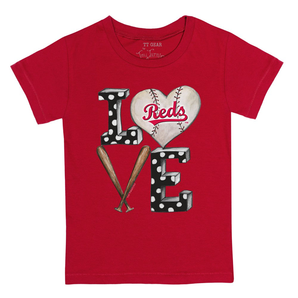 Cincinnati Reds Tiny Turnip Youth Baseball Love T-Shirt Outlet