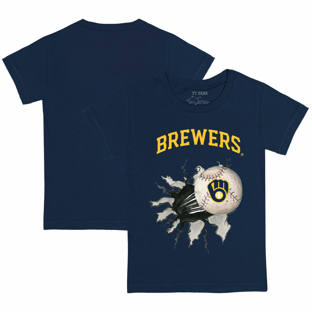 Milwaukee Brewers Tiny Turnip Youth Baseball Tear T-Shirt Sale