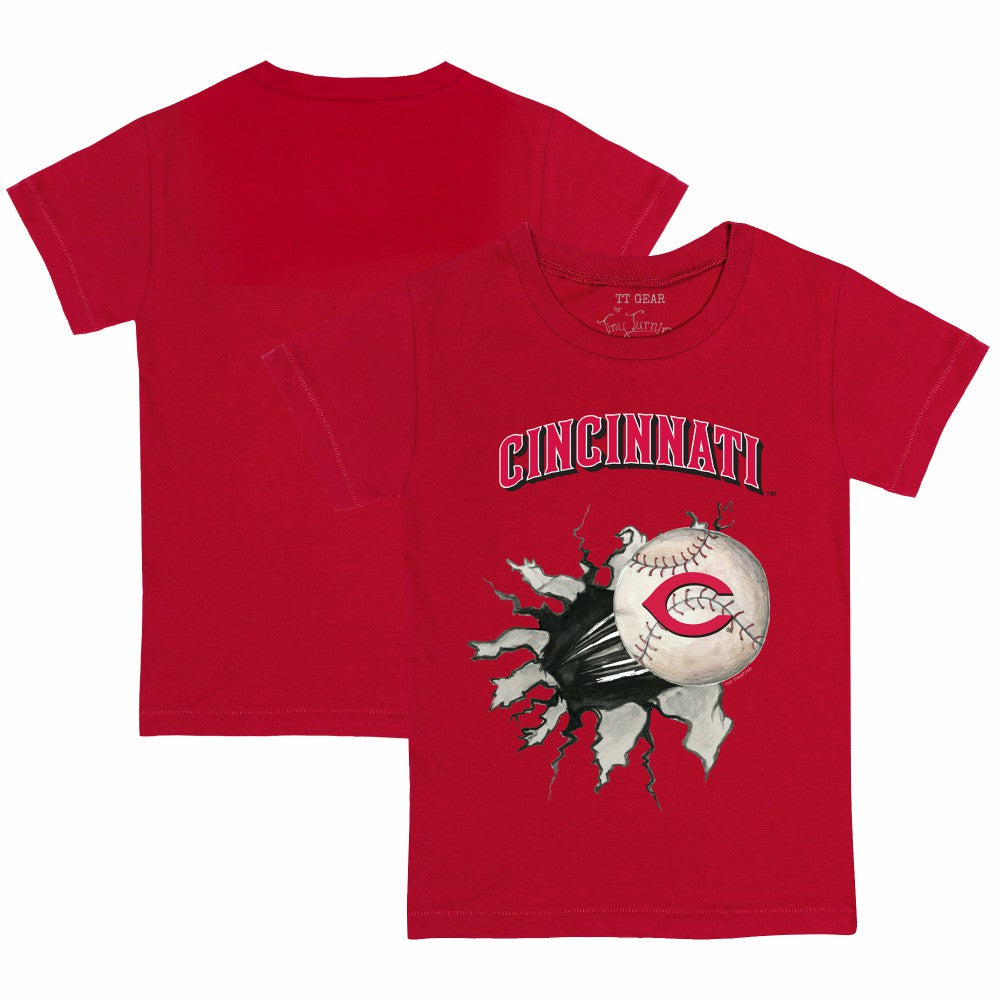 Cincinnati Reds Tiny Turnip Youth Baseball Tear T-Shirt for sale
