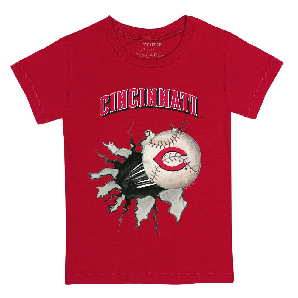 Cincinnati Reds Tiny Turnip Youth Baseball Tear T-Shirt for sale