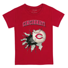 Cincinnati Reds Tiny Turnip Youth Baseball Tear T-Shirt for sale