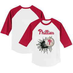 Philadelphia Phillies Tiny Turnip Youth Baseball Tear 3/4-Sleeve Raglan T-Shirt Near Me